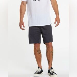 Volcom Men's Dark Gray Flat Front Shorts